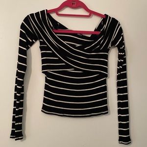 Mid length off the shoulder top